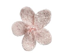 Poinsettia kunstbont, D 18 cm, zacht roze