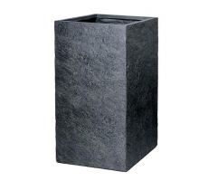 Pot, arizona, kubus, graphite, l 40 cm, b 40 cm, h 80 cm, Mega Ceramics - afbeelding 2