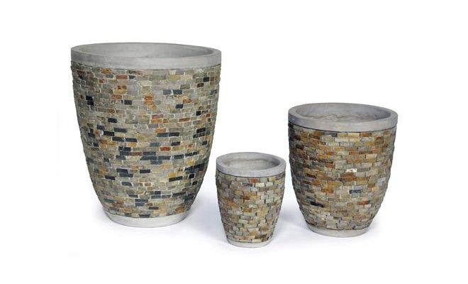 Pot, bali, mozaiek, b 25 cm, h 30 cm, Mega Ceramics - afbeelding 1