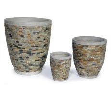 Pot, bali, mozaiek, b 25 cm, h 30 cm, Mega Ceramics - afbeelding 1