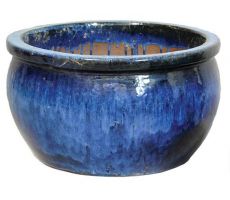 Pot, bavaria, blauw, b 36 cm, h 24 cm, Mega Collections - afbeelding 2
