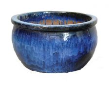 Pot, bavaria, blauw, b 36 cm, h 24 cm, Mega Collections - afbeelding 3
