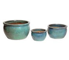 Pot, bavaria, celadon, b 47 cm, h 28 cm, Mega Collections - afbeelding 1
