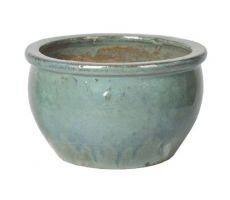 Pot, bavaria, celadon, b 47 cm, h 28 cm, Mega Collections - afbeelding 4