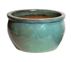 Pot, bavaria, celadon, b 47 cm, h 28 cm, Mega Collections - afbeelding 5