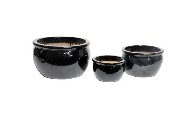 Pot, bavaria, zwart, b 36 m, h 24 cm, Mega Collections - afbeelding 1