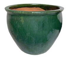 MEGA COLLECTIONS Pot buik glorious rand d40h36cm grn