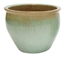 MEGA COLLECTIONS Pot buik glrs rand d50h40 coco grn