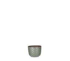 Pot, daan, groen, b 7.5 cm, h 6.5 cm