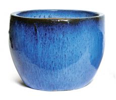 Pot, egg, blauw, b 50 cm, h 40 cm, Mega Collections - afbeelding 2