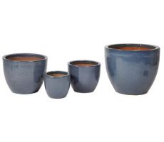 Pot, egg, grijs, b 50 cm, h 40 cm, Mega Collections - afbeelding 2