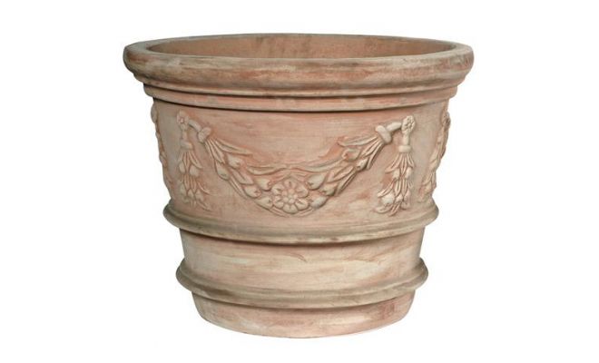 Pot, florentine garland, b 40 cm, h 33 cm, Mega Ceramics - afbeelding 1