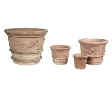 Pot, florentine garland, b 40 cm, h 33 cm, Mega Ceramics - afbeelding 2
