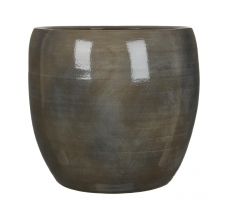 Pot, lester, donkergrijs, b 38 cm, h 35 cm, Mica Decorations - afbeelding 2
