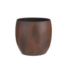 Pot, lester,roest, b 33 cm, h 31 cm - afbeelding 1