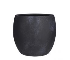 Pot, lester, zwart, b 33 cm, h 31 cm