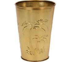 pot met palmboom goud