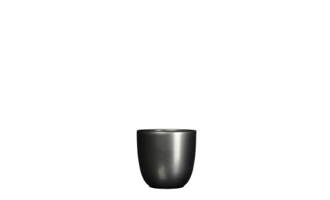 Pot, tusca, antraciet, glans, b 10 cm, h 9 cm - afbeelding 1
