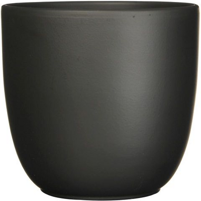 Pot tusca d28h25cm zwart mat