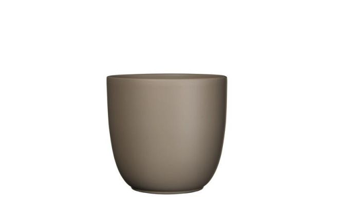 Pot tusca d31h28.5cm taupe mat