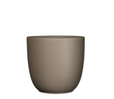 Pot tusca d31h28.5cm taupe mat