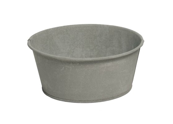 MEGA COLLECTIONS Pot zink laag d20h19cm oud