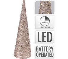 piramide met 20led, 40cm gold, Led kerstverlichting - afbeelding 2