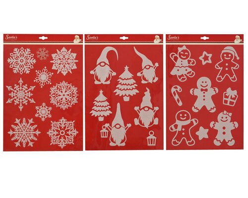 Raamdecoratie pet figures , wit, L 0,1 cm x B 28,5 cm x H 40 cm, keuze uit 1 stuks