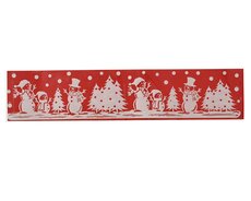 Raamdecoratie pet static cling-white printing and printed glitter scenery, wit, L 58,5 cm x B 12,5 c