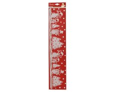 Raamdecoratie pet static cling-white printing and printed glitter scenery, wit, L 58,5 cm x B 12,5 c - afbeelding 2