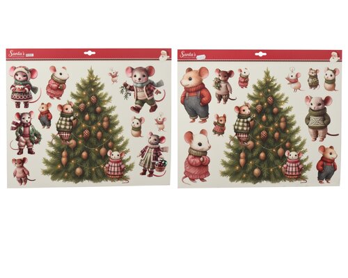 Raamdecoratie pvc shiny, assortie, L 35 cm x B 46,5 cm x H 0,1 cm, keuze uit 1 stuks