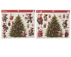 Raamdecoratie pvc shiny, assortie, L 35 cm x B 46,5 cm x H 0,1 cm, keuze uit 1 stuks