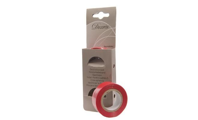 Raamtape, rood, 10 meter, b 19 mm, 2 st - afbeelding 1