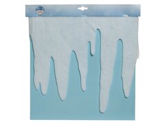 Rand polyester icicle, wit, L 200 cm x B 32 cm x H 0,4 cm