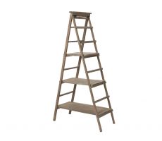 Rek, ladder, hout, 3-laags, l 80 cm, b 41 cm, h 163 cm - afbeelding 1