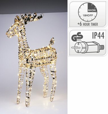 rendier 80cm - micro led warm wit - afbeelding 1