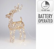 rendier deco led 40cm goud - afbeelding 2