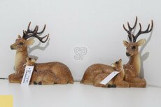 rendier met jong 20x11x20cm, per stuk - afbeelding 1