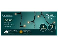 Rice led, L 3m, 40 lights klassiek warm, zwart, Led kerstverlichting - afbeelding 2