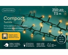 Rice led, compact, L 7,5M , 350 lights klassiek warm, groen, Led kerstverlichting - afbeelding 4