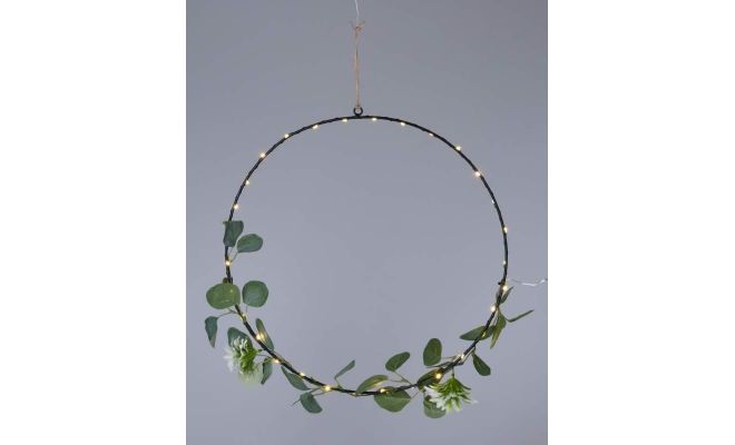 ring 30led 42cm zwart, Led kerstverlichting - afbeelding 1