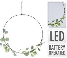 ring 30led 42cm zwart, Led kerstverlichting - afbeelding 2