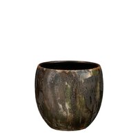 Roel pot rond d.groen - H20 x Ø20 cm