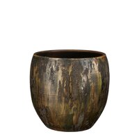 Roel pot rond d.groen - H24 x Ø24 cm
