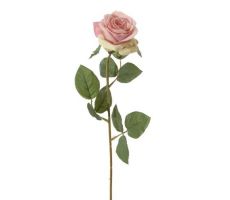 Roos l66cm oud roze, kunstplant - afbeelding 1