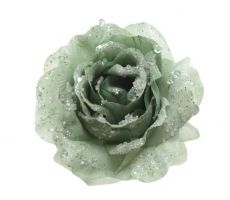 Roosclip polyester D 14 H 8.5cm salie groen - afbeelding 2