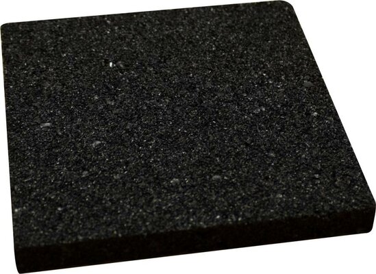Rubber tegel 10 x 10 x 1 cm t.b.v. terrasmontagesysteem, 10 stuks.