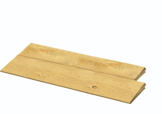 Scandinavisch vuren Zweeds rabat, 1 zijde geschaafd, 1 zijde fijnbezaagd, 1-2,1 x 14,5 x 300 cm, gro