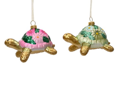 Schildpad polystyreen enamel, assortie, L 10,6 cm x B 6,6 cm x H 8,5 cm, keuze uit 1 stuks