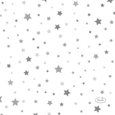 Servet l24b24cm silvr stardust 20st